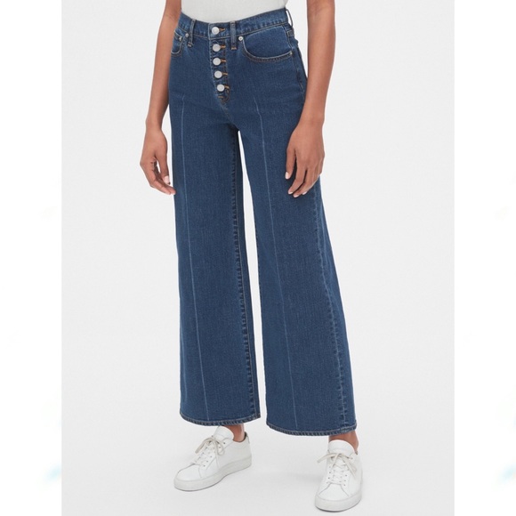 GAP Denim - GAP High Rise Wide Leg Button Fly Jeans 10/30